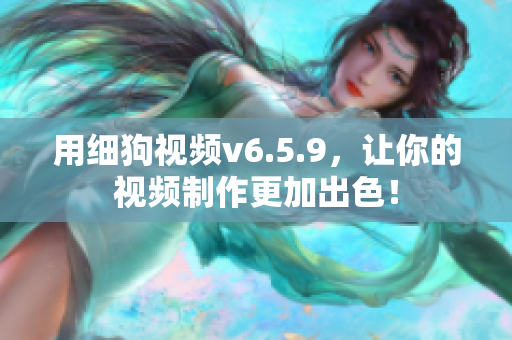 用细狗视频v6.5.9，让你的视频制作更加出色！