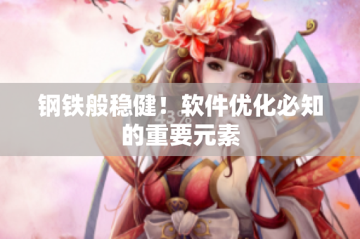 钢铁般稳健！软件优化必知的重要元素
