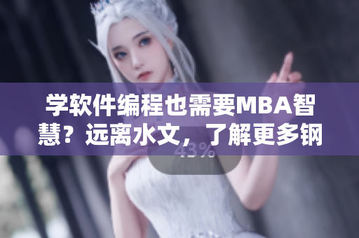 学软件编程也需要MBA智慧？远离水文，了解更多钢钢钢有趣的用途！