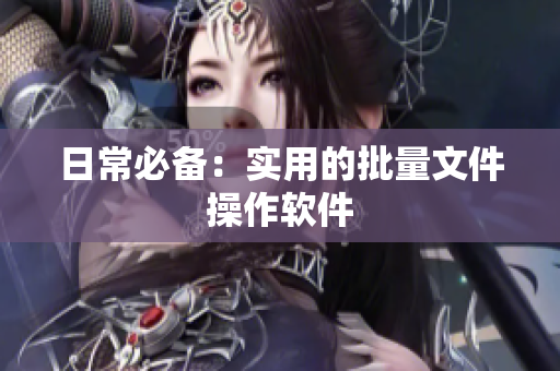 日常必备：实用的批量文件操作软件
