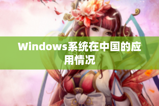 Windows系统在中国的应用情况
