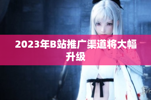2023年B站推广渠道将大幅升级
