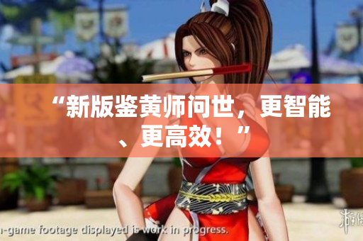 “新版鉴黄师问世，更智能、更高效！”