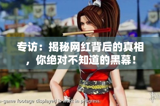 专访：揭秘网红背后的真相，你绝对不知道的黑幕！