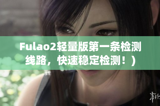 Fulao2轻量版第一条检测线路，快速稳定检测！)