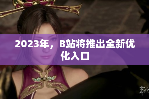 2023年，B站将推出全新优化入口
