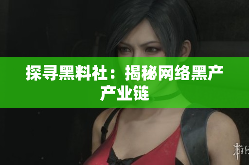 探寻黑料社：揭秘网络黑产产业链