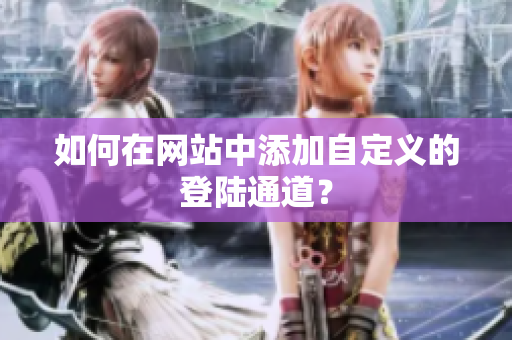 如何在网站中添加自定义的登陆通道？