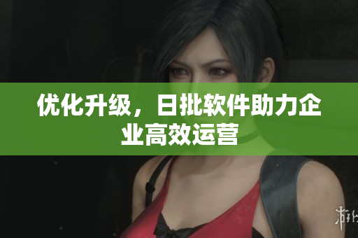 优化升级，日批软件助力企业高效运营