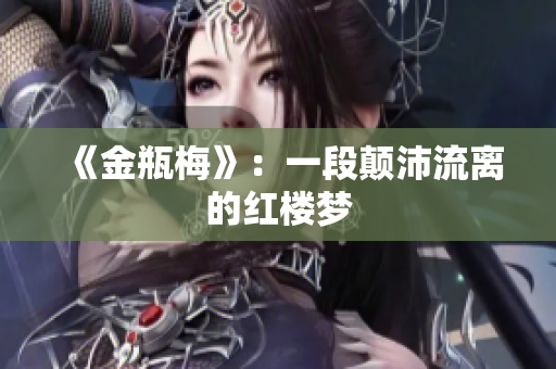 《金瓶梅》：一段颠沛流离的红楼梦