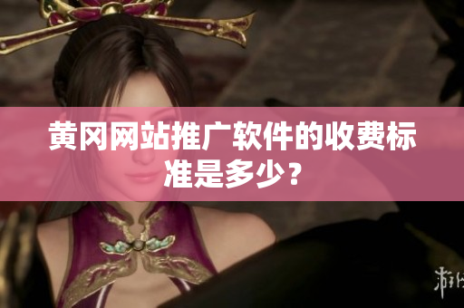 黄冈网站推广软件的收费标准是多少？