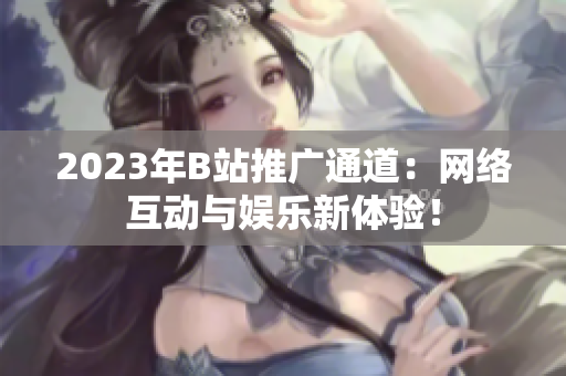 2023年B站推广通道：网络互动与娱乐新体验！