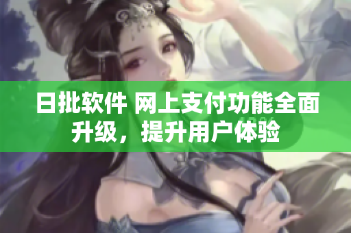 日批软件 网上支付功能全面升级，提升用户体验