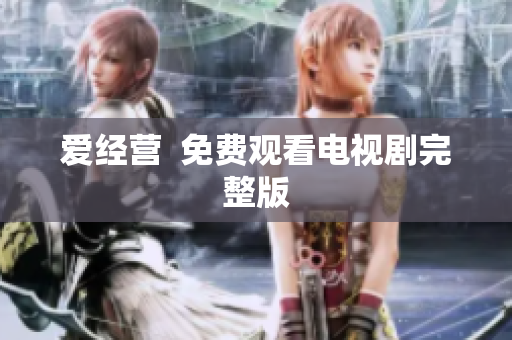 爱经营  免费观看电视剧完整版