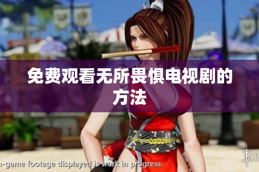 免费观看无所畏惧电视剧的方法