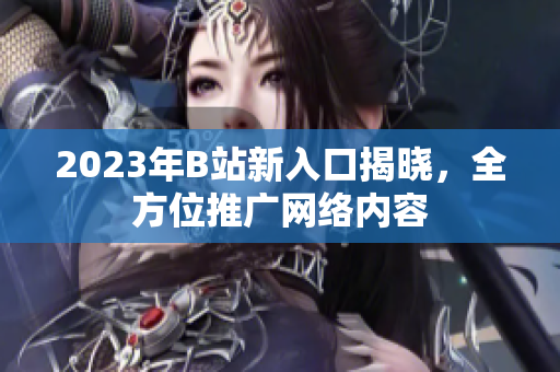 2023年B站新入口揭晓，全方位推广网络内容
