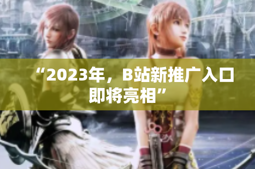 “2023年，B站新推广入口即将亮相”