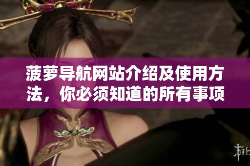 菠萝导航网站介绍及使用方法，你必须知道的所有事项。