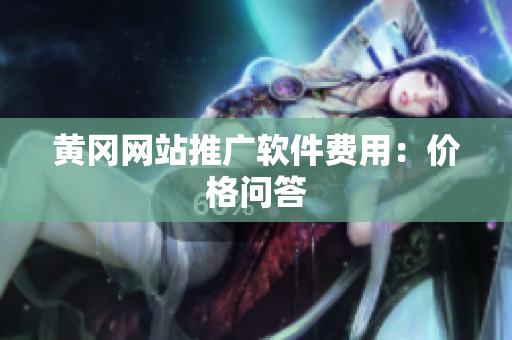 黄冈网站推广软件费用：价格问答