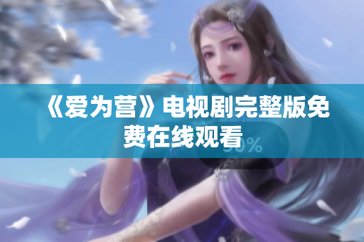 《爱为营》电视剧完整版免费在线观看