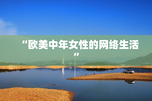 “欧美中年女性的网络生活”