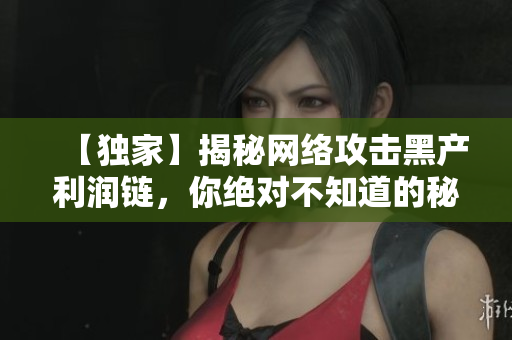 【独家】揭秘网络攻击黑产利润链，你绝对不知道的秘密！