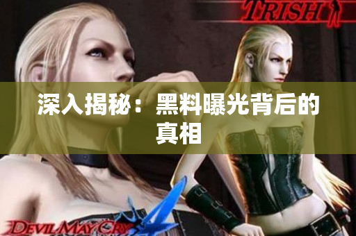 深入揭秘：黑料曝光背后的真相