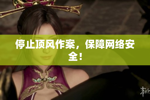 停止顶风作案，保障网络安全！