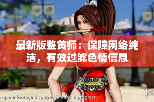 最新版鉴黄师：保障网络纯洁，有效过滤色情信息