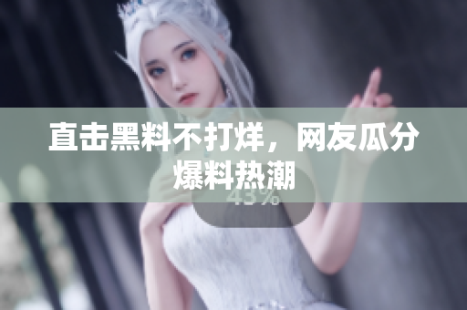 直击黑料不打烊，网友瓜分爆料热潮