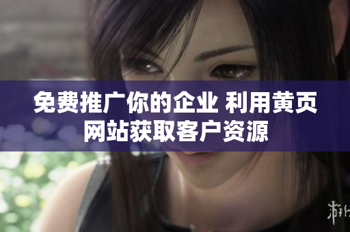 免费推广你的企业 利用黄页网站获取客户资源