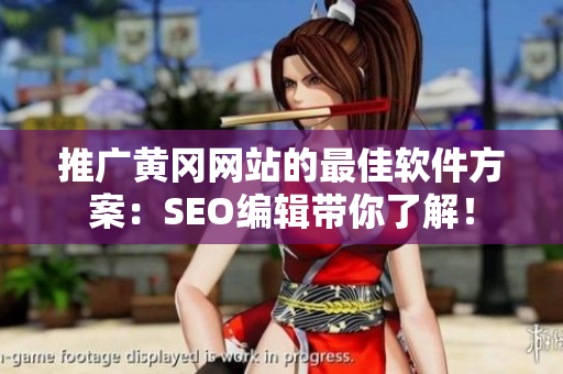 推广黄冈网站的最佳软件方案：SEO编辑带你了解！