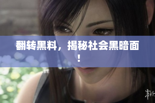 翻转黑料，揭秘社会黑暗面！