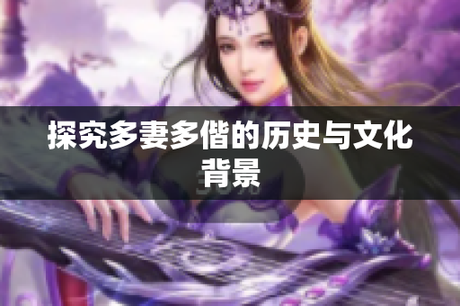 探究多妻多偕的历史与文化背景