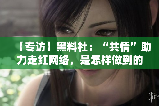 【专访】黑料社：“共情”助力走红网络，是怎样做到的？