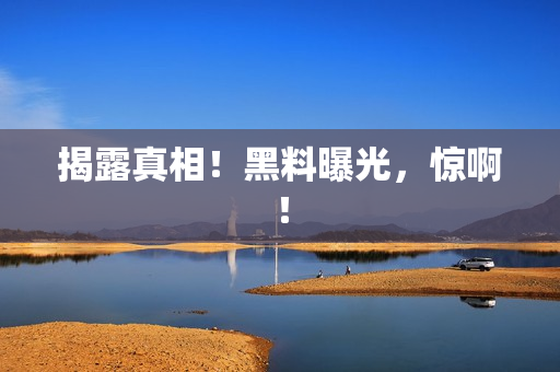 揭露真相！黑料曝光，惊啊！