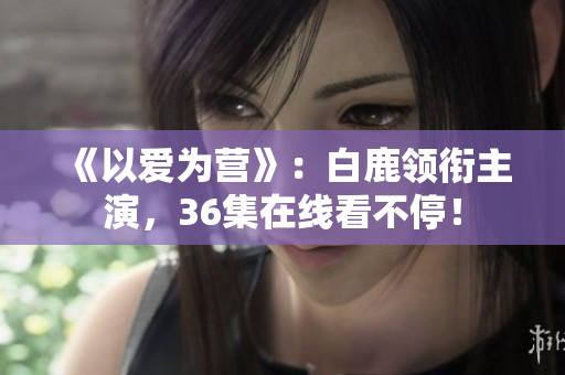 《以爱为营》：白鹿领衔主演，36集在线看不停！