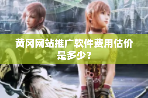 黄冈网站推广软件费用估价是多少？