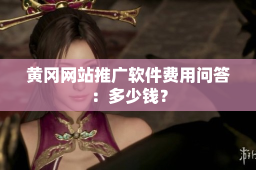 黄冈网站推广软件费用问答：多少钱？