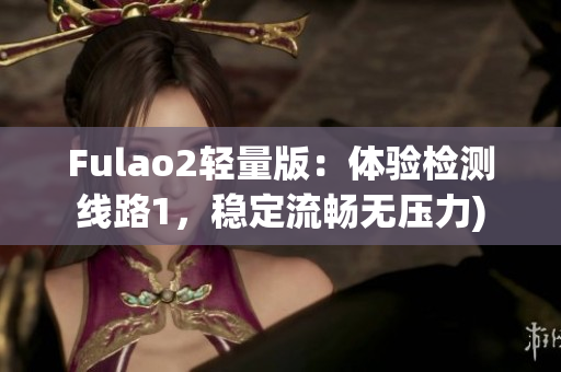 Fulao2轻量版：体验检测线路1，稳定流畅无压力)