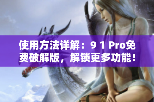 使用方法详解：9 1 Pro免费破解版，解锁更多功能！