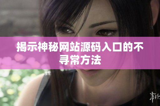 揭示神秘网站源码入口的不寻常方法