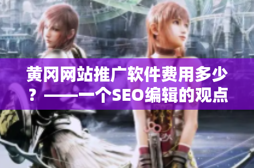 黄冈网站推广软件费用多少？——一个SEO编辑的观点