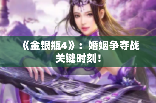 《金银瓶4》：婚姻争夺战关键时刻！