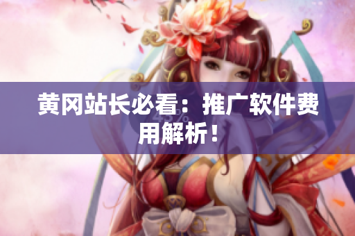 黄冈站长必看：推广软件费用解析！