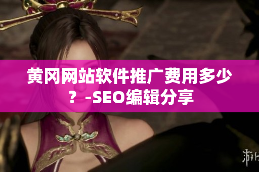 黄冈网站软件推广费用多少？-SEO编辑分享