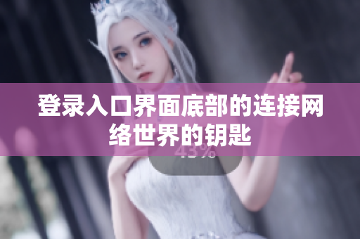 登录入口界面底部的连接网络世界的钥匙