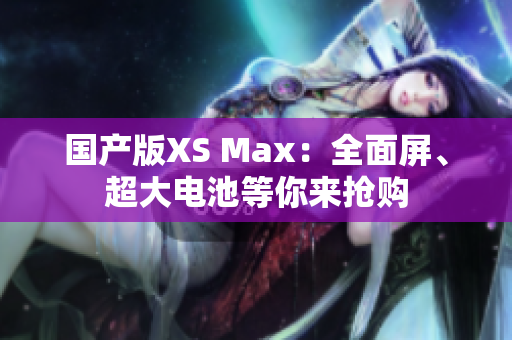 国产版XS Max：全面屏、超大电池等你来抢购