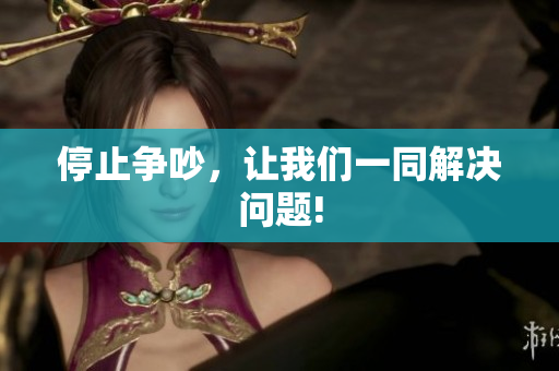 停止争吵，让我们一同解决问题!