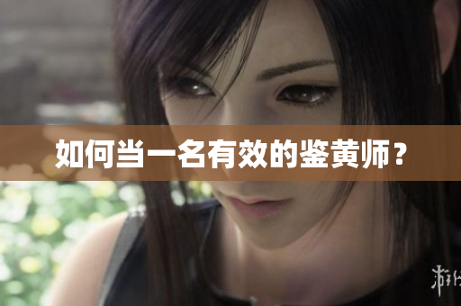 如何当一名有效的鉴黄师？
